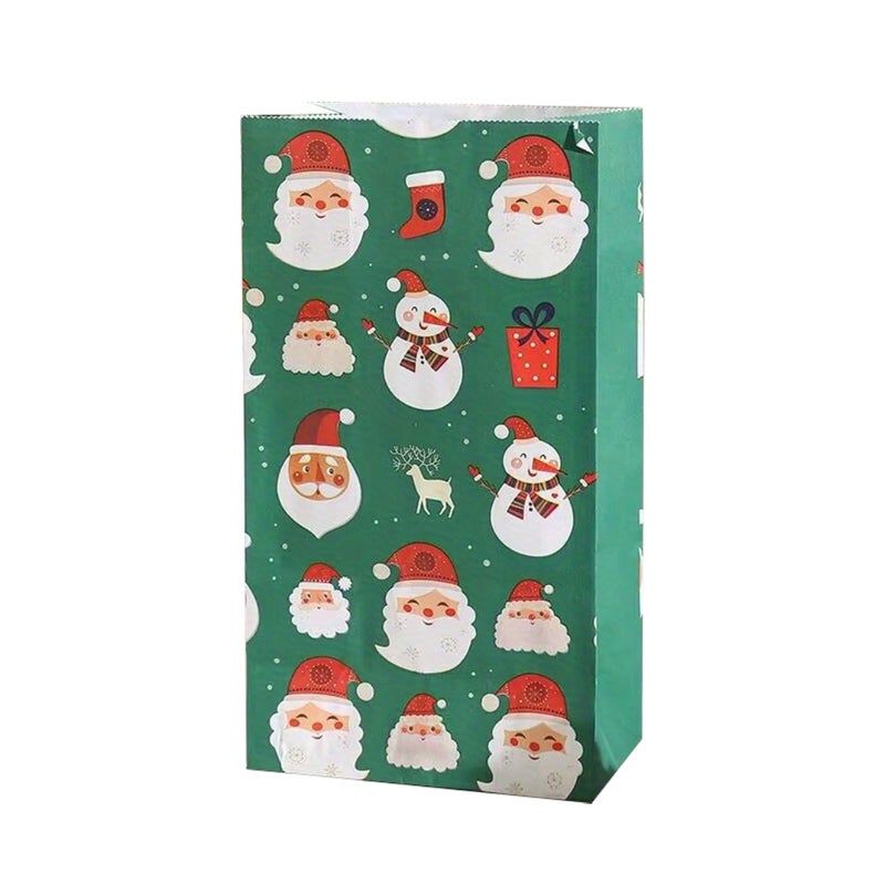 Kibsons Christmas Gift Bag Green Santa - Pack of 6 - Image 2