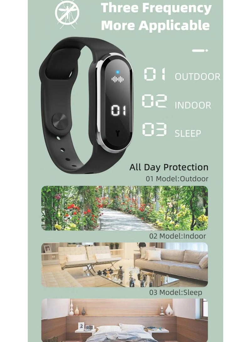 AROAQ Summer Ultrasonic Mosquito Repellent Watch Outdoor Mosquito Killer Wristband Anti Insect Bug Trap/step/thermometer/clock - Image 4