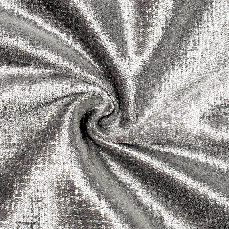 Phantoscope Pack of 2 Sparkling Velvet Decorative Solid Throw Decorative Pillow Cover Soft Silver Glitter Square Cushion Cover Pillowcase for Couch Bed and Chair, Gray, 18 x 18 inches, 45 x 45 cm - Image 4