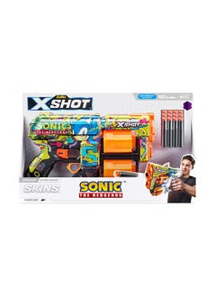 Zuru X-Shot Skins Dread Sonic 12 Darts Open Box, Bulk- Hyper Strike - Action Aiming Game For Kids, Teen, Adults Boys & Girls, Outdoor Holiday Activities, Gifts For Kids Ages 8+  - Image 1