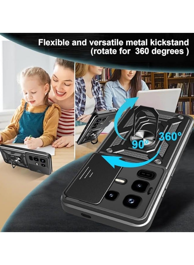 For Infinix Note 50 Pro Plus 5G protective case, with screen protector 【2 pieces】, with sliding camera cover and stand ring, shockproof protective case - Image 2