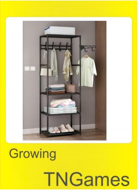 Coat and Shoe Rack Black
