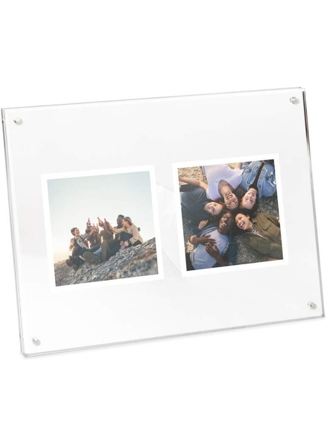 Isaac Jacobs Isaac Jacobs 4 x 6 Clear Plain Acrylic Picture Frame Magnetic Photo Frame Made for Tabletop Display with TwoWay Easel  - Image 4