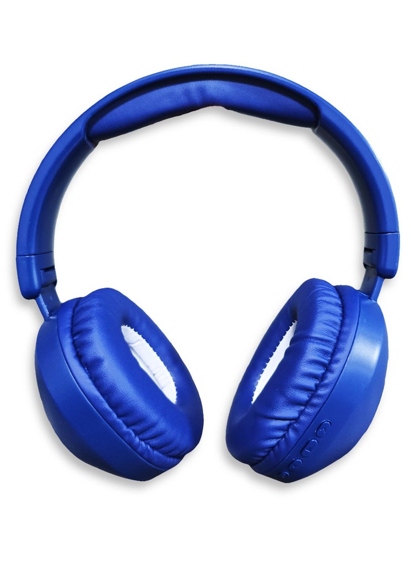 SODO - Wireless Headphones with Active Canceling , 93 dB sensitivity and External Built In Microphone Walk and Talk , it's Support SD Card  useing  Bluetooth 5.0 for connectivity and have a 40mm driver size with a frequency response of 20 Hz to 18kHz MODEL SD-1104 / blue - Image 1