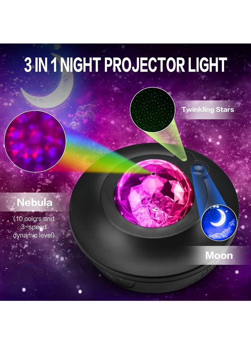 Tomshine - 2-In-1 Star Light Projector Led Night Light with Remote Control Black/Blue 17x17x13.5cm - Image 1