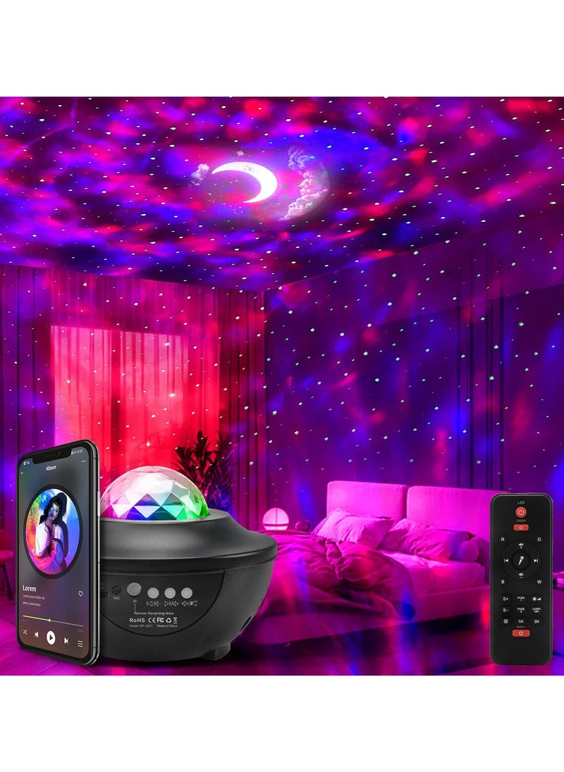 Tomshine - 2-In-1 Star Light Projector Led Night Light with Remote Control Black/Blue 17x17x13.5cm - Image 1