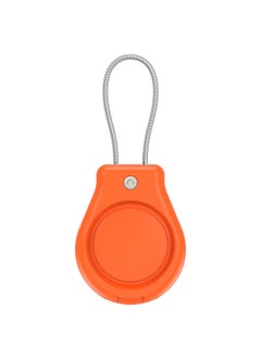 Suitable For Apple Airtag Protective Cover Locator Anti-loss Device Three-proof All-inclusive Safety Lock Metal Rope Protective Cover-Color:Orange-Applicable Models:Suitable For Apple Airtag Protective Case