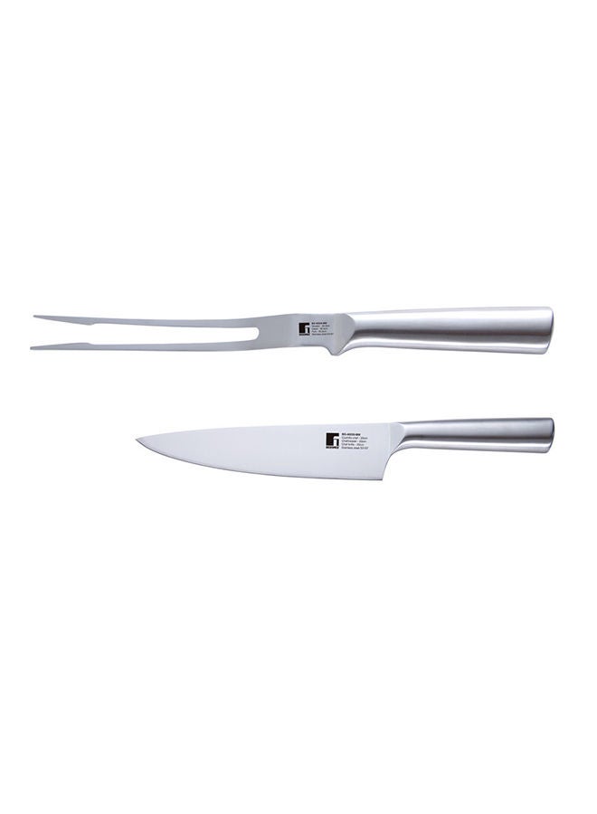 BERGNER 2-Piece Cut Bbq Stainless Steel Knife And Meat Fork Set - Image 2