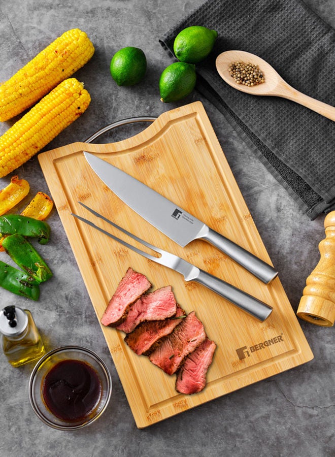 BERGNER 2-Piece Cut Bbq Stainless Steel Knife And Meat Fork Set - Image 3
