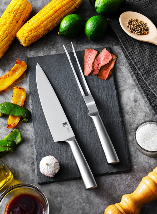 BERGNER 2-Piece Cut Bbq Stainless Steel Knife And Meat Fork Set - Image 4