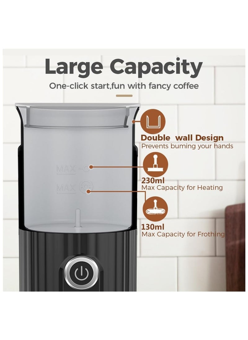 Cafelffe - 4 in 1 Electric Milk Frother and Steamer,550W/230ML Automatic Warm and Cold Foam Maker and Milk Warmer for Coffee,Latte, Cappuccino, Macchiato, Hot Chocolate Silent Operation,Black - Image 1