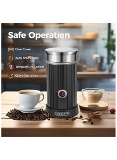 Cafelffe 4 in 1 Electric Milk Frother and Steamer,550W/230ML Automatic Warm and Cold Foam Maker and Milk Warmer for Coffee,Latte, Cappuccino, Macchiato, Hot Chocolate Silent Operation,Black  - Image 4