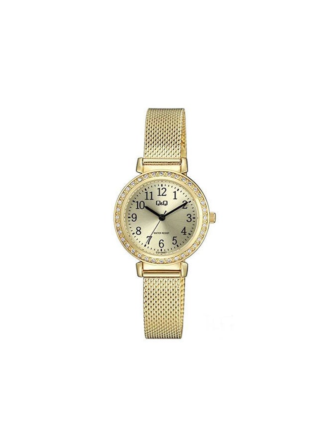 كيو آند كيو ساعة يد من ستانلس ستيل بعقارب Q12A-002PY - Image 1