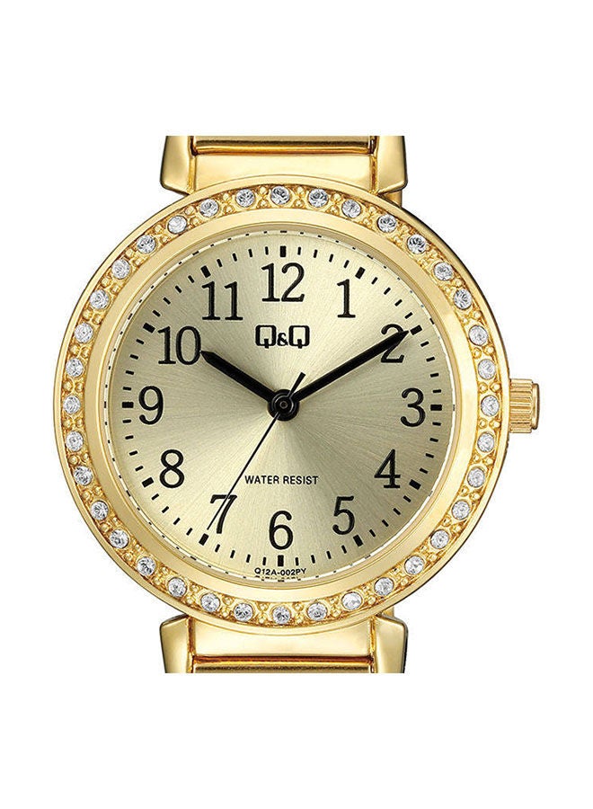 كيو آند كيو ساعة يد من ستانلس ستيل بعقارب Q12A-002PY - Image 2