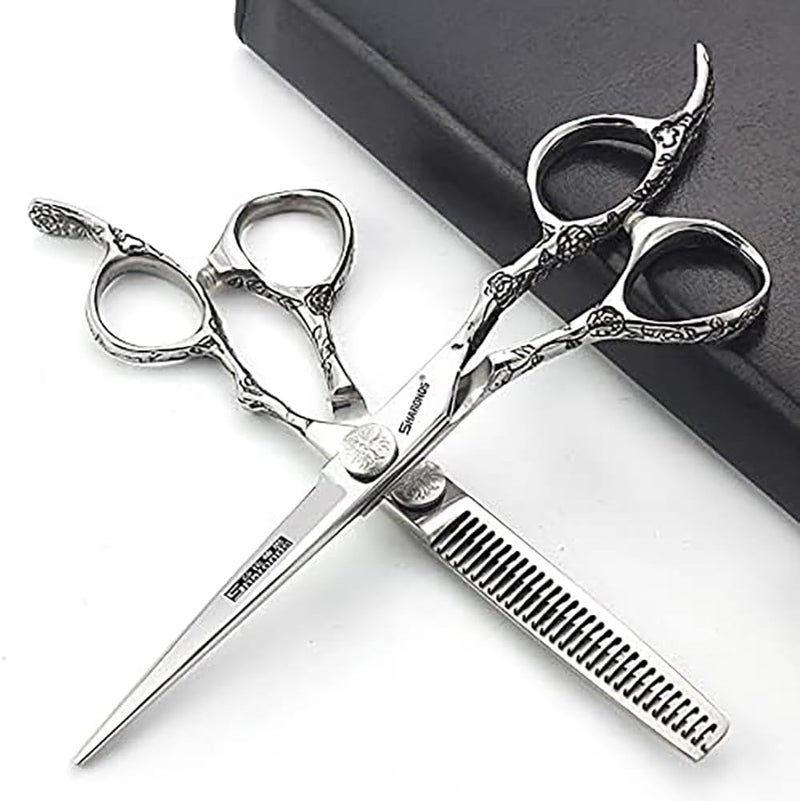 67inch Professional Hair Clippers Stainless Steel Sharp Hair Clippers Hairdresser Specific Scissors 6 inch2pcA