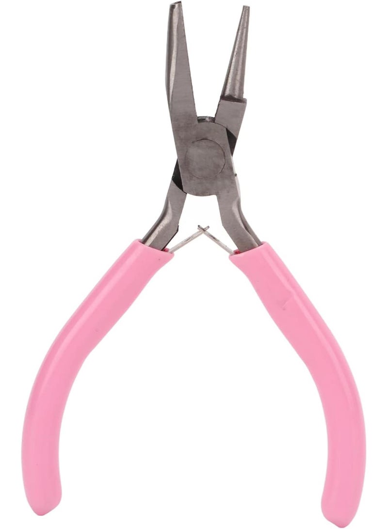GGOOT Jewelry Pliers Pink Round Concave Accessories Hardware Carbon Steel Handle Mini Single Tools Petite DIY Pliers Low Jewelry Pliers - Image 1