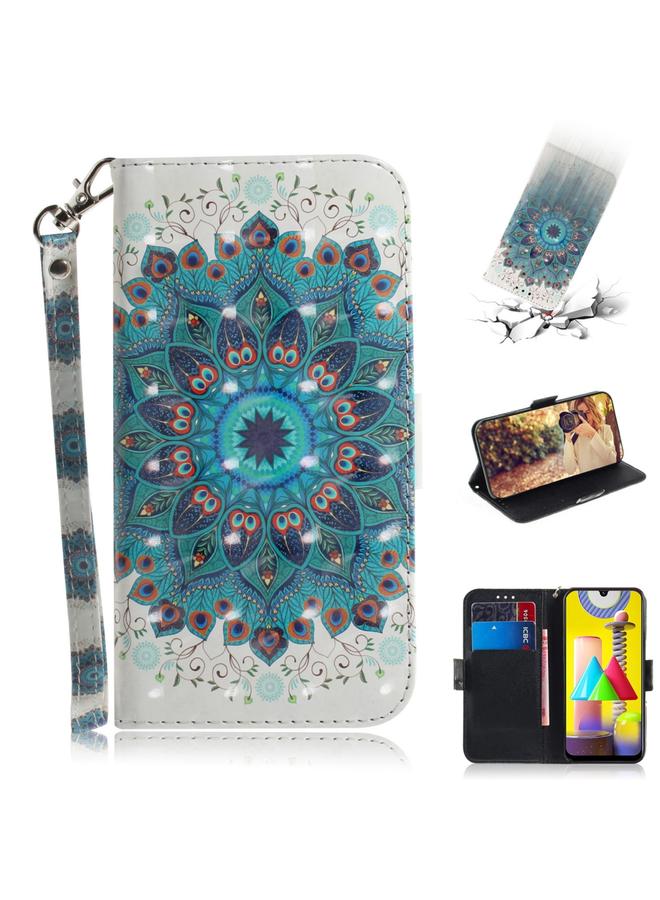 Zaboon Case For Galaxy M31 3D Colored Drawing Horizontal Flip Leather Case with Holder & Card Slot & Wallet & Lanyard - Image 1
