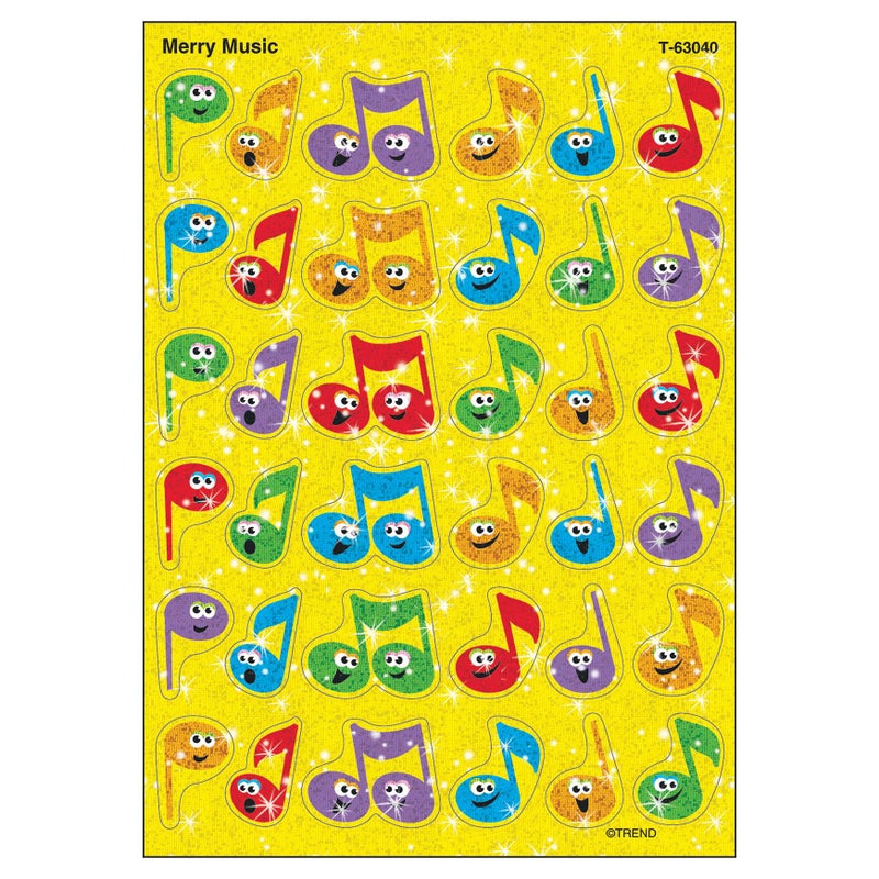 Trend Enterprises Trend Merry Music Sparkle Stickers Classroom Incentives 72 Count - Image 2