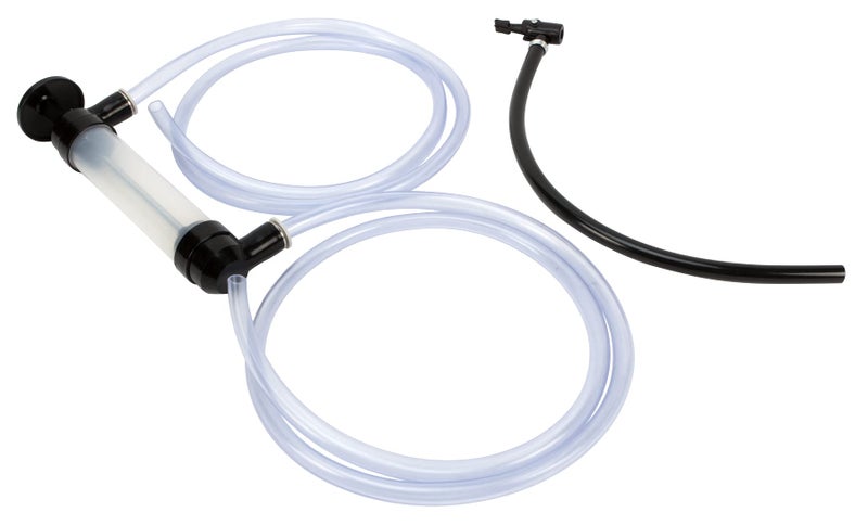 Performance Tool W1156 Grip Clip Transfer Pump/ Siphon Fluid Transfer Pump Kit for Water, Oil, Liquid, and Air, Black/Clear, 48-inch Hoses - Image 2