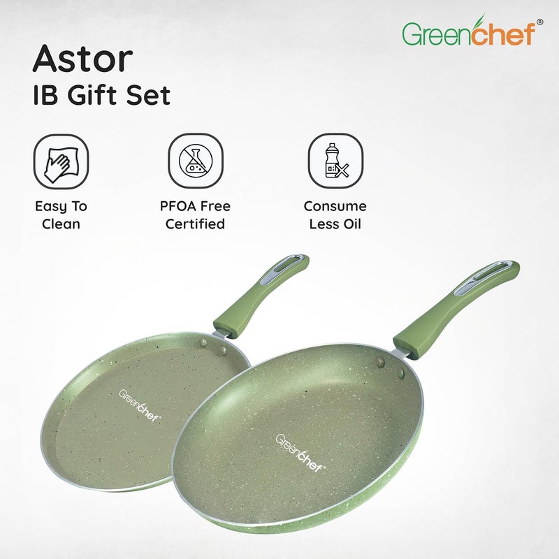 Greenchef N/S 3PCs IB Gift Set - Astor (Soft Touch) (250IB Tawa+240IB Fry pan +240IB Kadai with GL) - Image 4