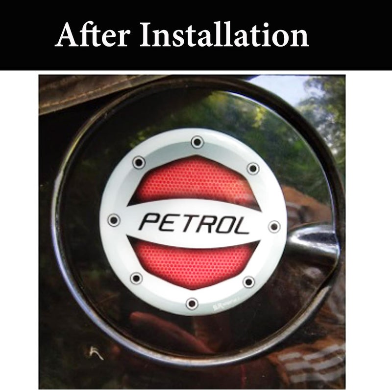 Ramanta Rubber Petrol Car Sticker, 10 X 10 cm, Red - Image 1