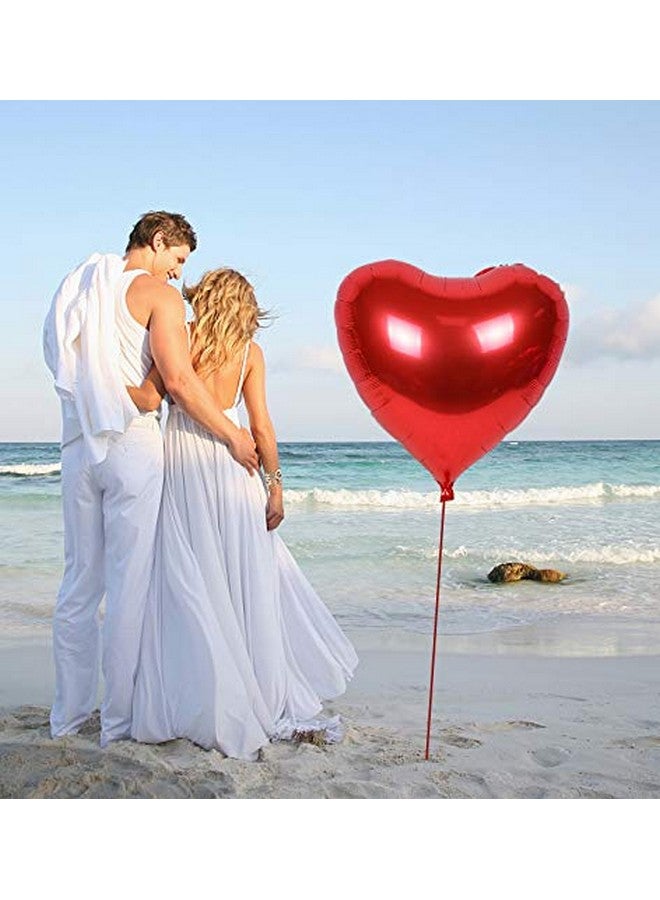 Extrapins 4 Pcs Huge Heart Shaped Balloons 32 Inches Romantic Large Red Foil Balloons For Engagement Wedding Valentines Day Anniversary Party Decorations - Image 4