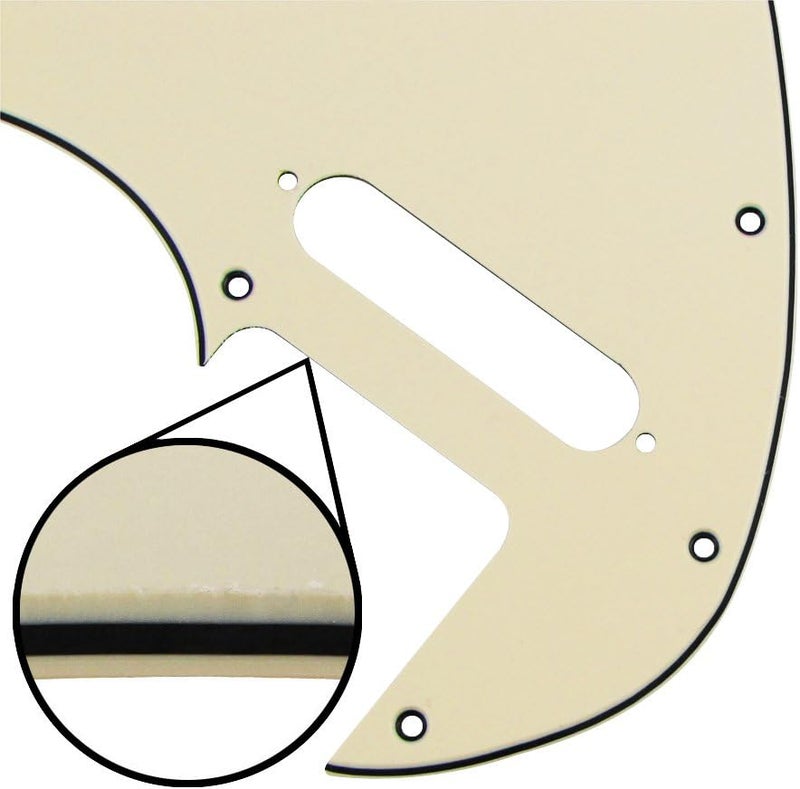 FLEOR 3Ply Cream TL Pickguard Guitar Pick Guard Plate with Screws Fit 69 TL Thinline Re-issue Guitar Part - Image 2