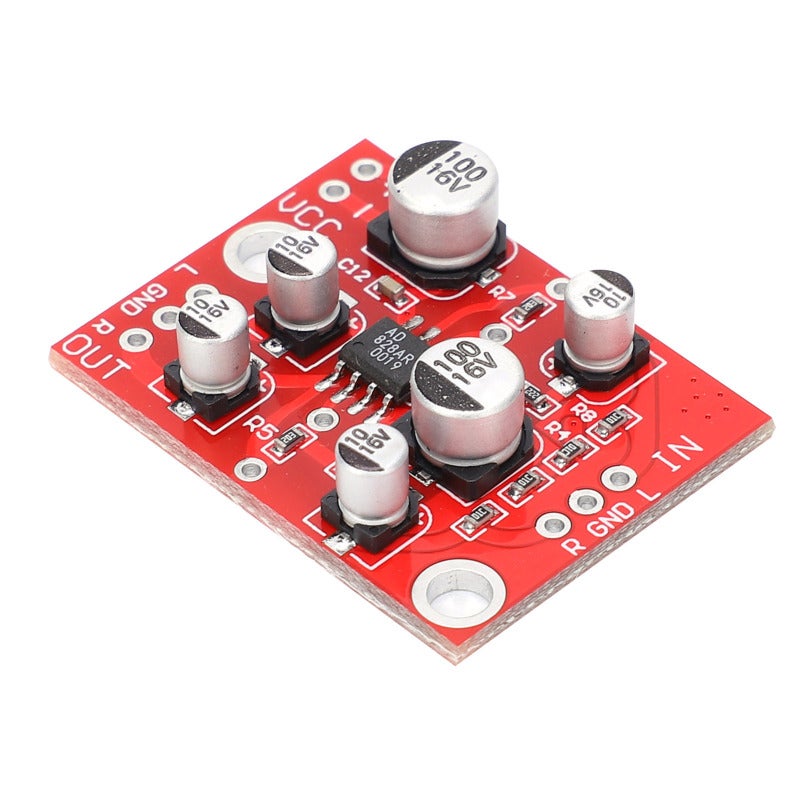 AD828 Amplified Board Module DC5-15V Plastic - Imported Non-Polar Capacitors Fever-Grade Op Amp - Adjustable Magnification Small Size Design for Audio DIY Projects - Image 2