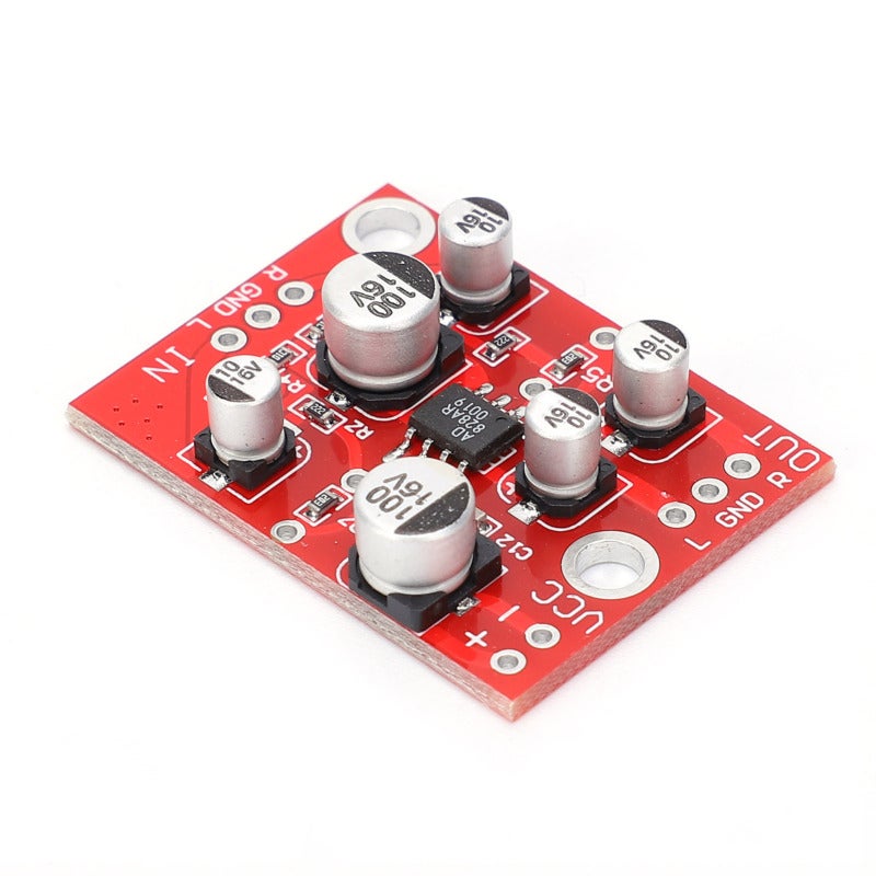 AD828 Amplified Board Module DC5-15V Plastic - Imported Non-Polar Capacitors Fever-Grade Op Amp - Adjustable Magnification Small Size Design for Audio DIY Projects - Image 5
