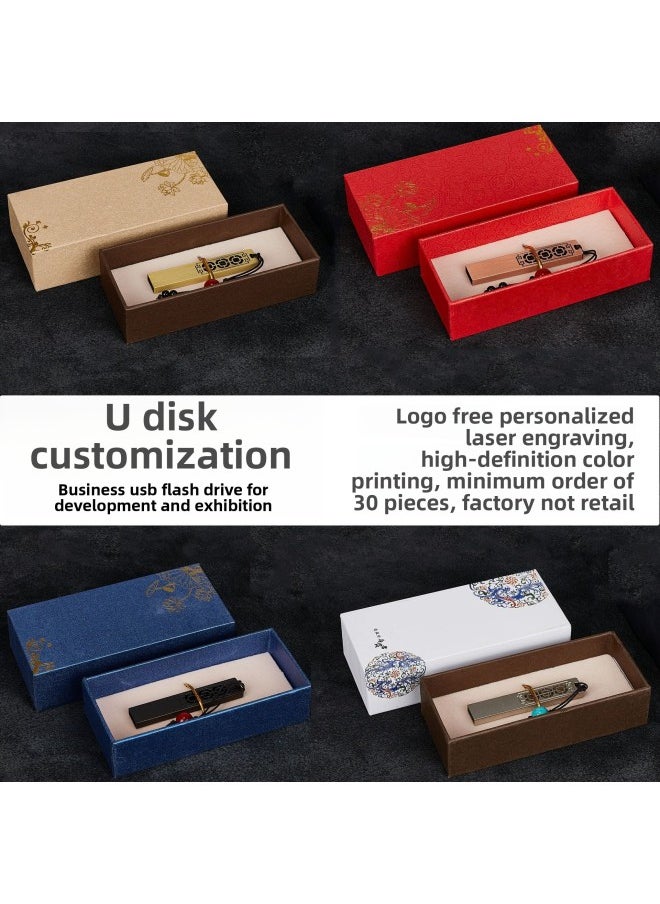Generic - U Disk Logo Metal USB 8G 16G Company Exhibition Bidding Business Gifts 64g32g128g-Capacity:128m-128G Can Be Customized - Image 1