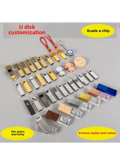 U Disk Logo Metal USB 8G 16G Company Exhibition Bidding Business Gifts 64g32g128g-Capacity:128m-128G Can Be Customized