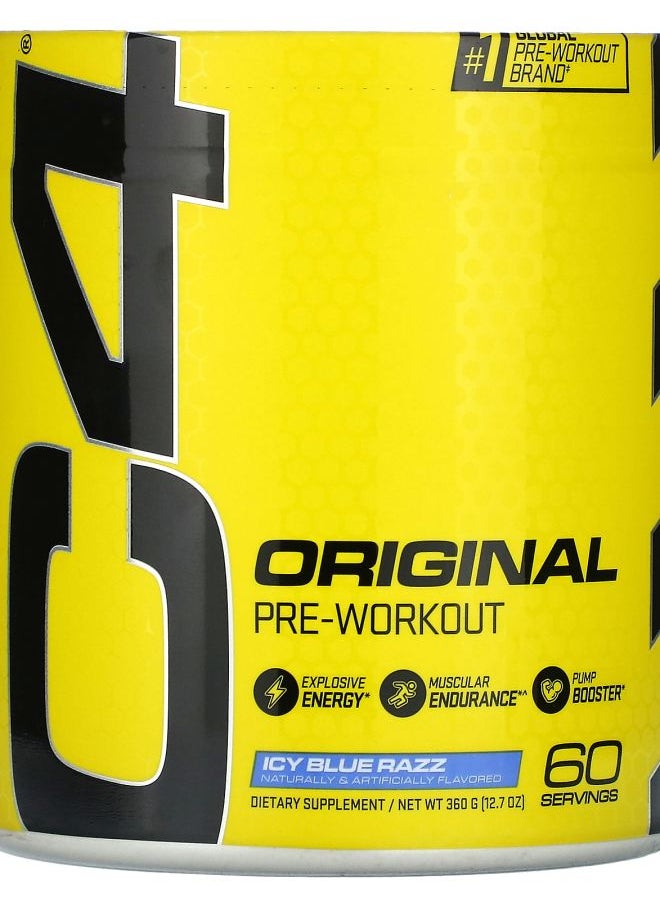 CELLUCOR C4 Original Pre-Workout Icy Blue Razz 12.7 Oz 360 G 