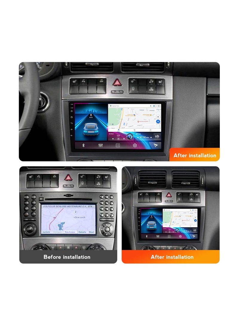 شيزا ستار ستيريو سيارة أندرويد لمرسيدس بنز الفئة C W203 W209 C180 C200 Cl203 C209 A209 2004-2011 2 جيجابايت رام 32 جيجابايت روم 9 بوصة أبل كاربلاي، ميرورلينك واي فاي BT، شاشة تعمل باللمس IPS مع كاميرا AHD متضمنة - Image 2