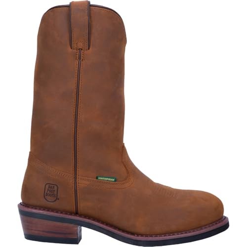 Dan Post Mens Albuquerque 12" Waterproof Composite Toe Work Casual Boots, Tan Distressed, 10 US - Image 1