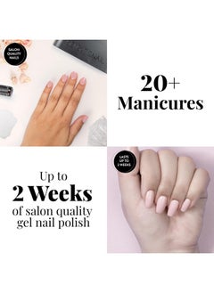 SensatioNail Complete Gel Nail Polish Starter Kit - Long-Lasting Salon Grade Manicure Kit With Uv Lamp - Includes Primer, Base & Top Coat, Cleanser, & More - Includes White, Black, & Pink Gel Polish  - Image 1