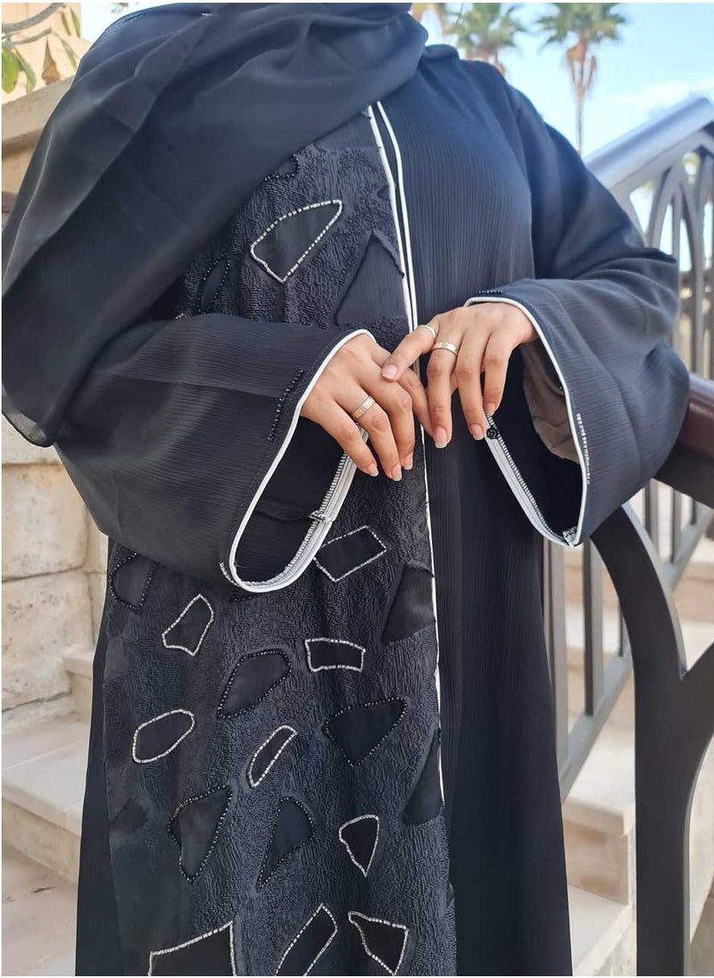 Spiffy Snow - Kanz Al-Kawakib Black Abaya - Image 1