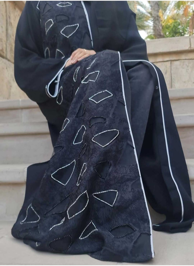 Spiffy Snow - Kanz Al-Kawakib Black Abaya - Image 1