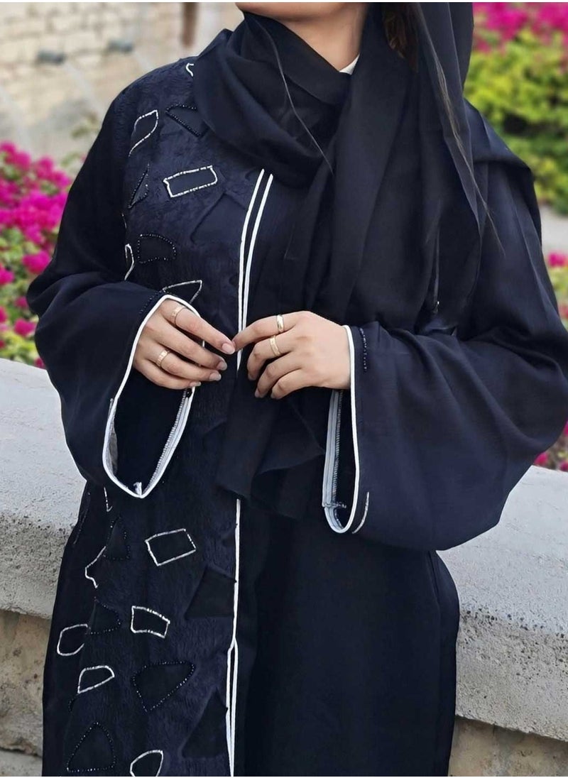 Spiffy Snow - Kanz Al-Kawakib Black Abaya - Image 1