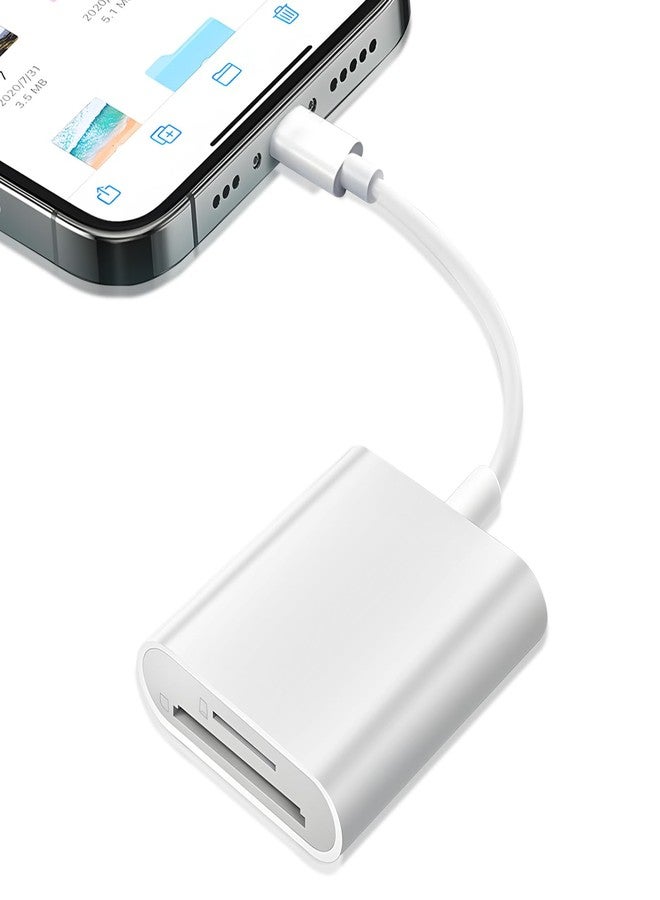 Vrllinking SD Card Reader for iPhone Adapter - SD to USB C Memory Card Reader for iPhone 15/16 Pro, iPad, MacBook, Android Devices - Plug & Play SD/MicroSD Card Adapter for Digital Camera, PC & Phone - Image 1