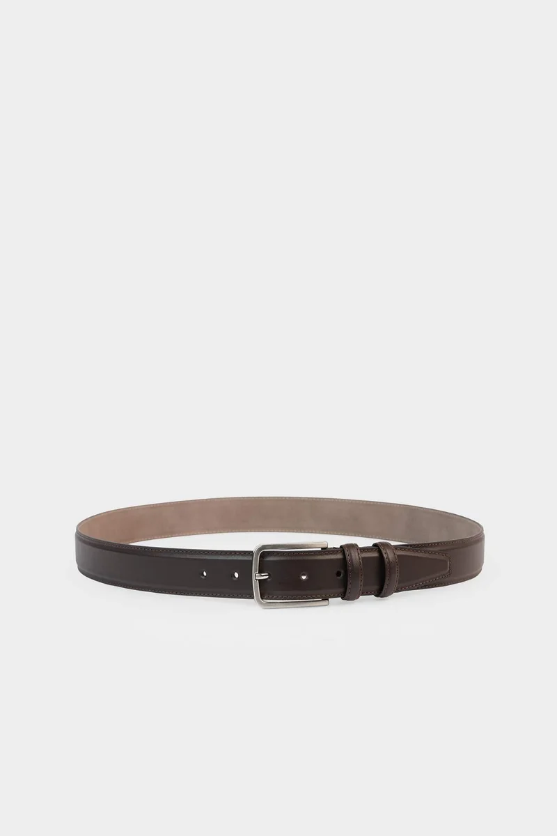 DeFacto Man Rectangle Clasp Faux Leather Classic Belt