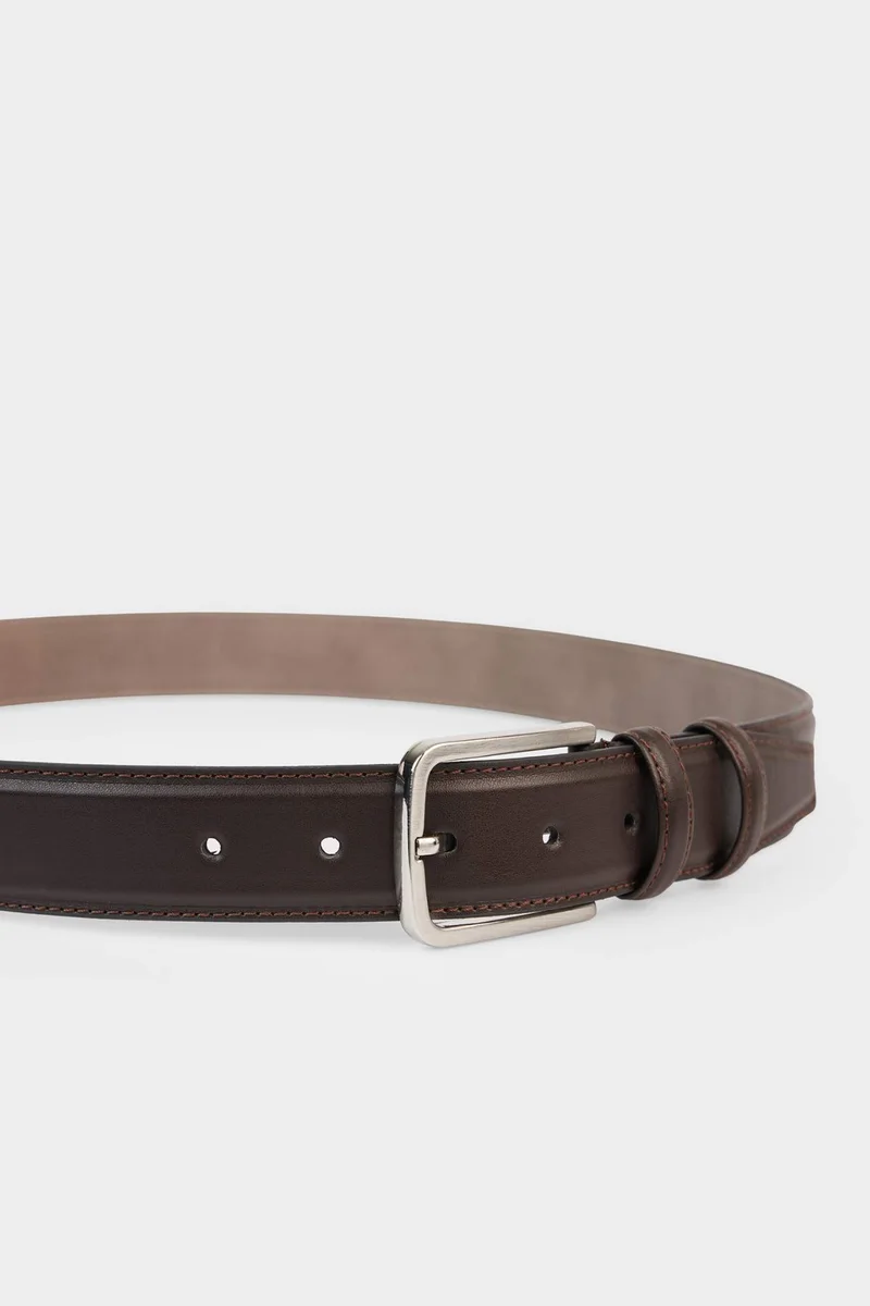 DeFacto Man Rectangle Clasp Faux Leather Classic Belt