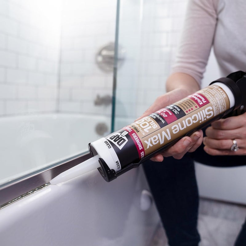 DAP Silicone Max Kitchen Bath & Plumbing 100% Silicone Sealant, 10.1 FL OZ, Clear - Image 5