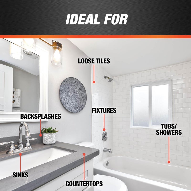 DAP Silicone Max Kitchen Bath & Plumbing 100% Silicone Sealant, 10.1 FL OZ, Clear - Image 4