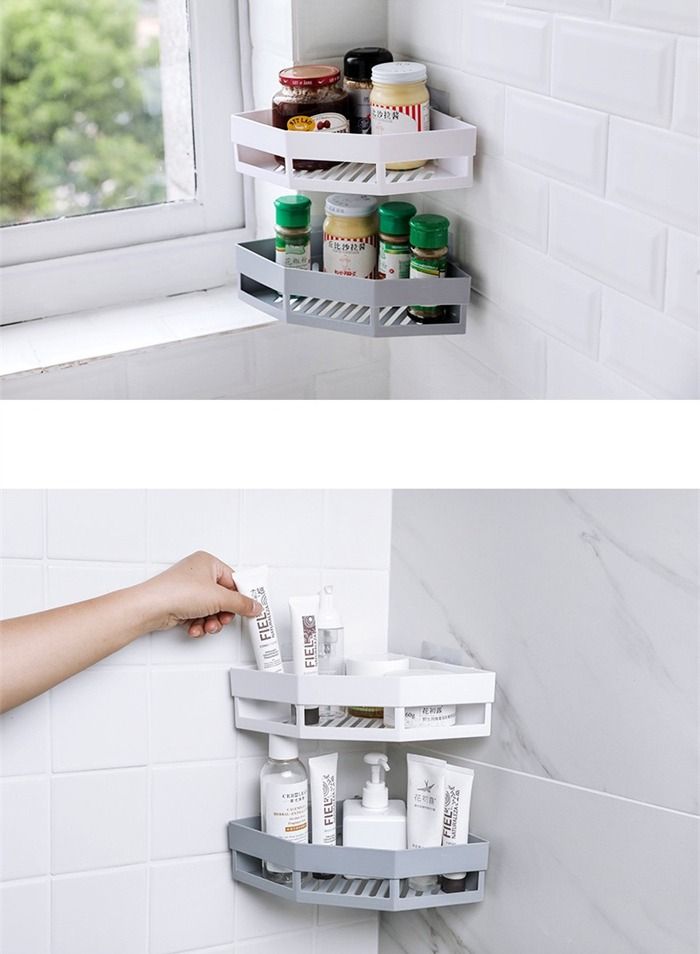 Kutis Bathroom Shelf Shower Shampoo Soap Organizer Wall Mounts Storage Rack - Image 4