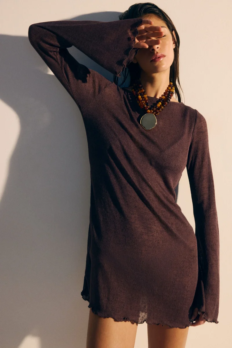 اتش اند ام فستان شاطئ ميني