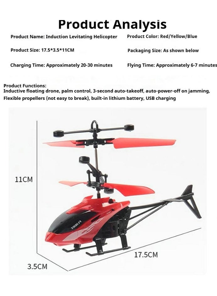 Unmanned aerial vehicles, intelligent sensing aircraft, remote control aircraft, helicopters, suspended, shock-resistant children's toys - Image 5