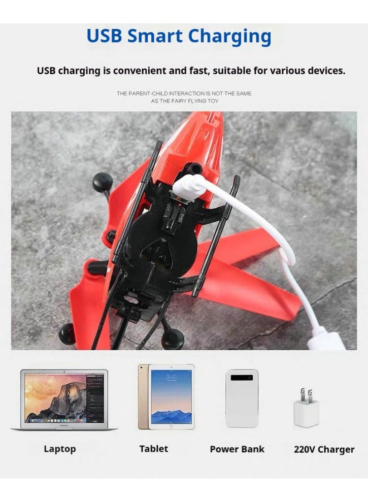 Unmanned aerial vehicles, intelligent sensing aircraft, remote control aircraft, helicopters, suspended, shock-resistant children's toys - Image 4