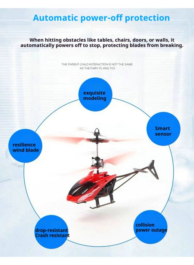 Unmanned aerial vehicles, intelligent sensing aircraft, remote control aircraft, helicopters, suspended, shock-resistant children's toys - Image 3