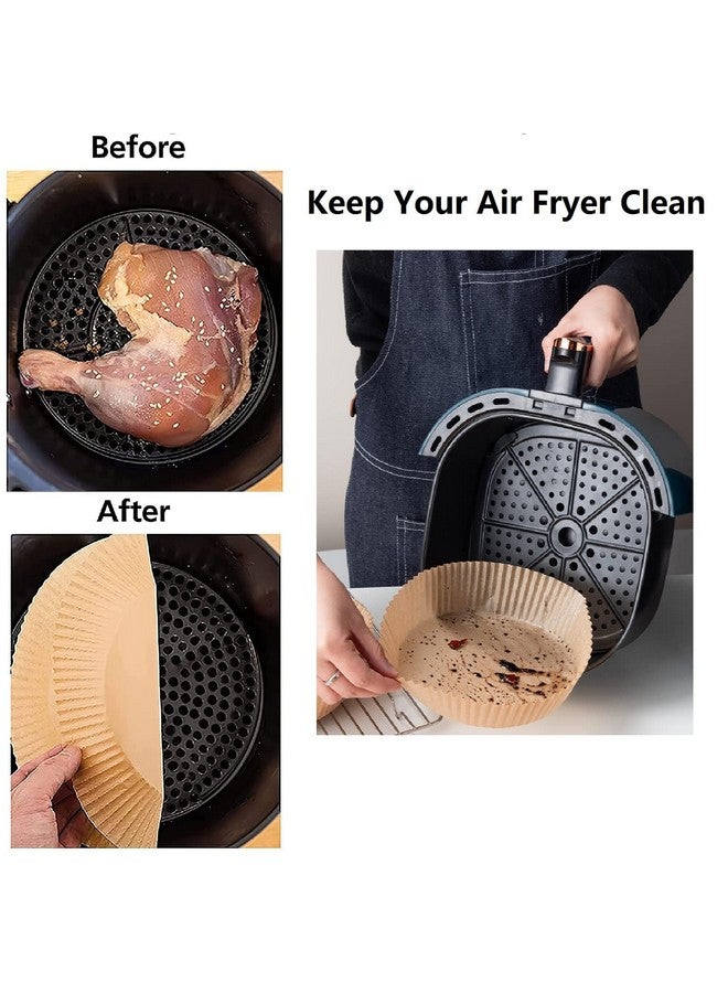 ARLICORPING Air Fryer 100Pcs Disposable Round Paper Liner, Non-Stick Disposable Air Fryer Liners, Baking Paper For Air Fryer Oil-Proof,For Baking Roasting Microwave, Medium - Image 2