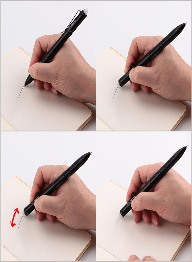 SMOOTHERPRO Bolt Action Pen, Aluminum Erasable Ballpiont Pen Compatible with Pilot FriXion Refill, EDC Pen for Writing, Back to School, Grey (SAF151GR) - Image 4